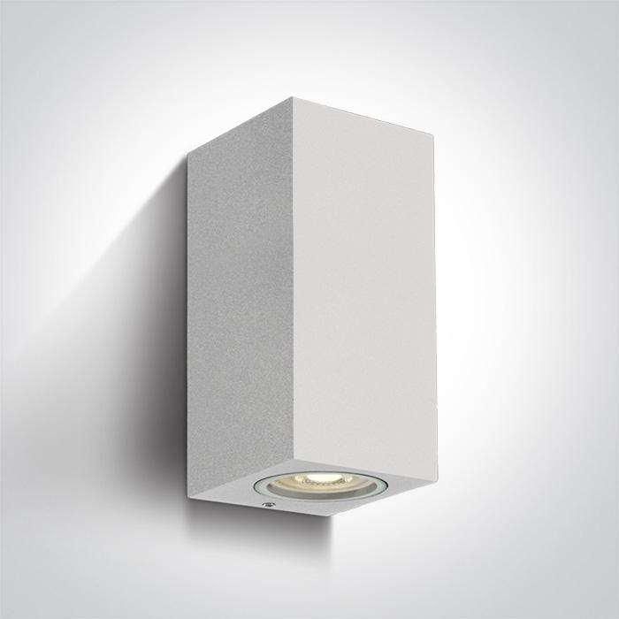 WHITE WALL LIGHT GU10 2x10W IP65.