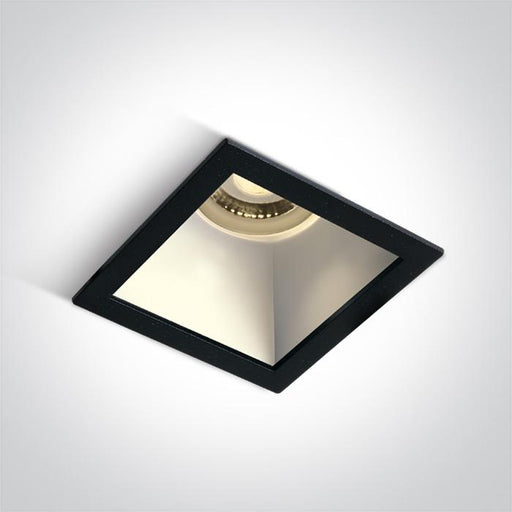 BLACK GU10 10W WHITE REFLECTOR DARK LIGHT.