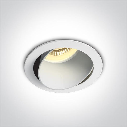 WHITE GU10 10W WHITE REFLECTOR DARK LIGHT ADJUSTABLE.