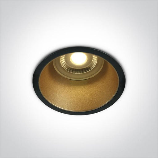 BLACK GU10 50W BRASS REFLECTOR DARK LIGHT.