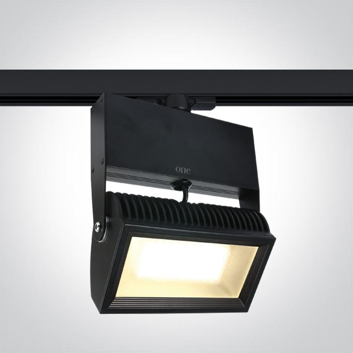 BLACK LED 42w WW TRACK SPOT 80deg 230v.