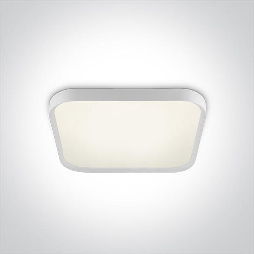 WHITE SUPER SLIM SQUARE LED PLAFO 40W CW IP20 230V.