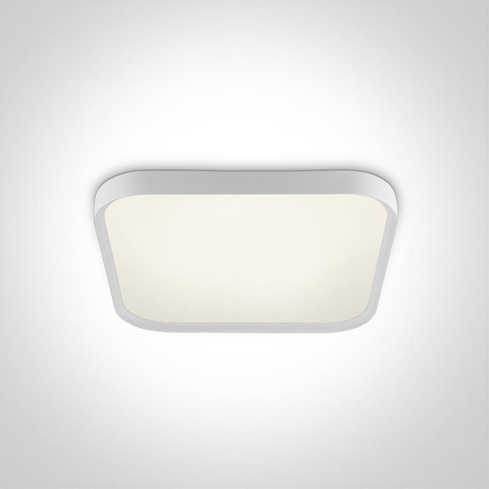 WHITE SUPER SLIM SQUARE LED PLAFO 40W CW IP20 230V.