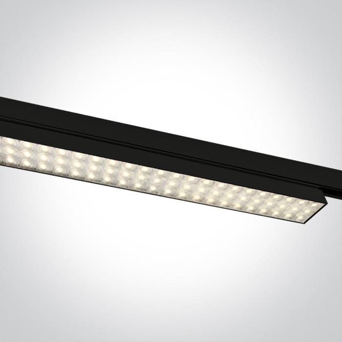 BLACK LED 60W WW LINEAR TRACK LIGHT IP20 230V.