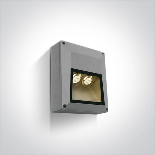 GREY IP54 LED 2x1W WW 100-240V.