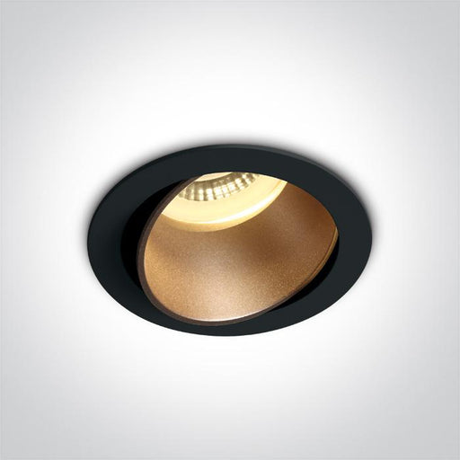 BLACK GU10 10W BRASS REFLECTOR DARK LIGHT ADJUSTABLE.