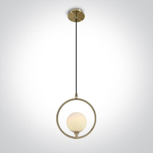 BRUSHED BRASS PENDANT LIGHT 9w G9 100-240v.