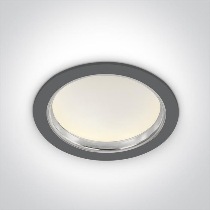 GREY SMD LED 24w CW IP44 85-240v.