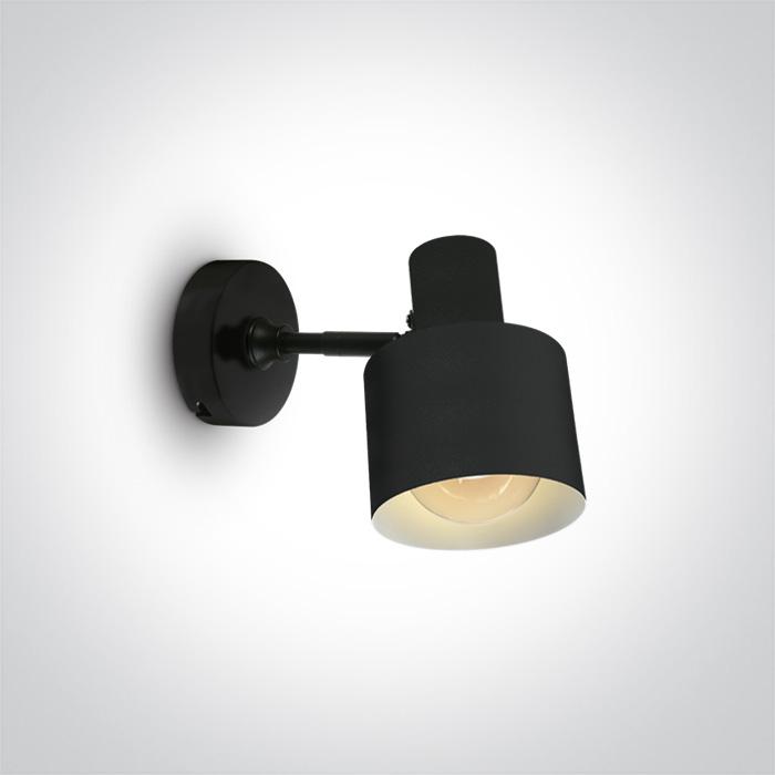 BLACK WALL LIGHT 10W E27 100-240v.