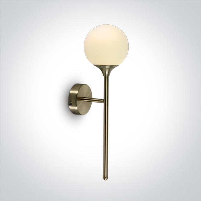 BRUSHED BRASS WALL LIGHT 9w G9 100-240v.