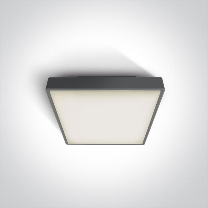 ANTHRACITE LED PLAFO 16w WW IP65 230v.