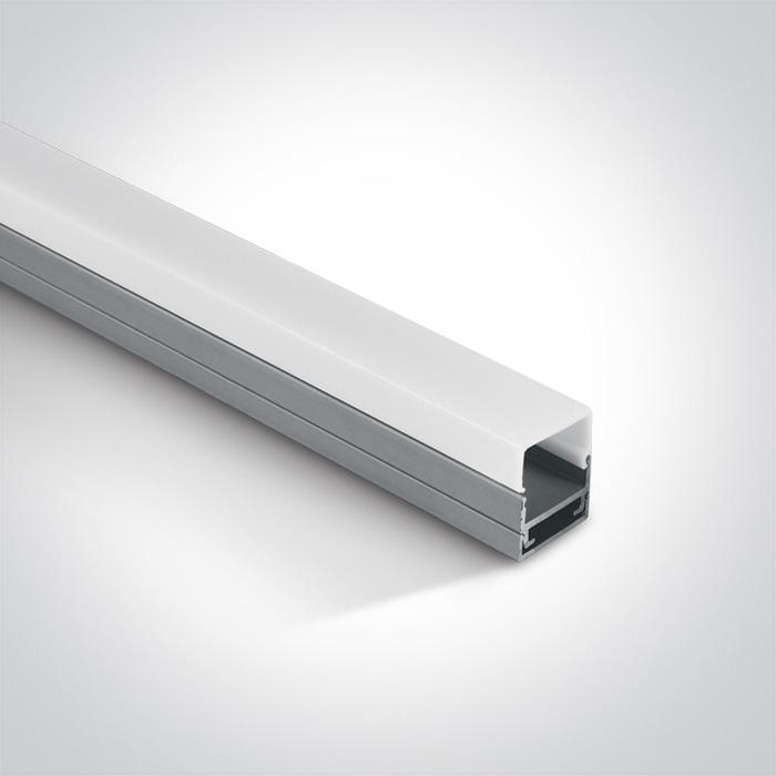 PROFILE 2m + PMMA opal square diffuser.