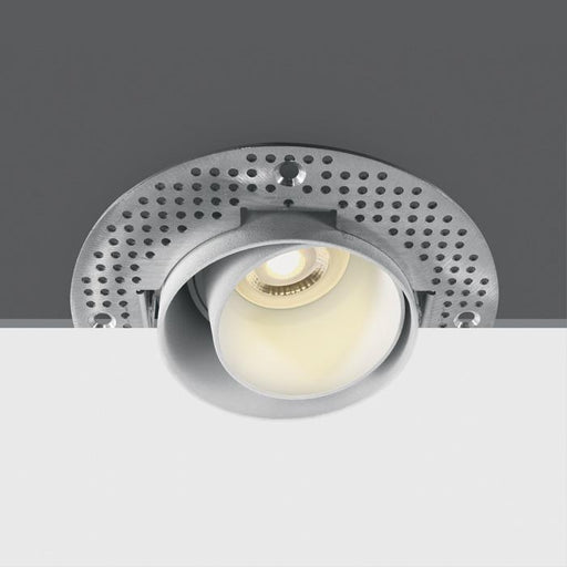 WHITE ADJUSTABLE TRIMLESS GU10 10W DARK LIGHT.