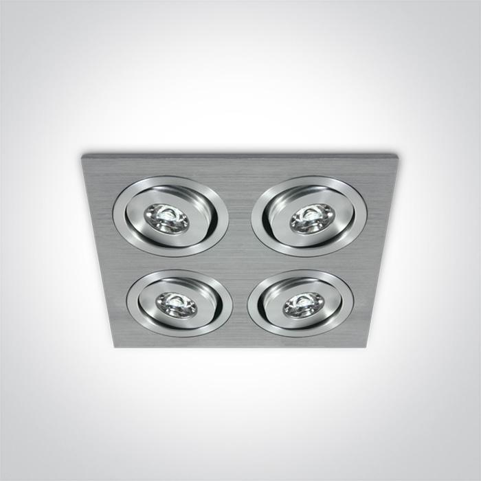 ALUMINIUM LED DL 4x1w 15d 350mA.