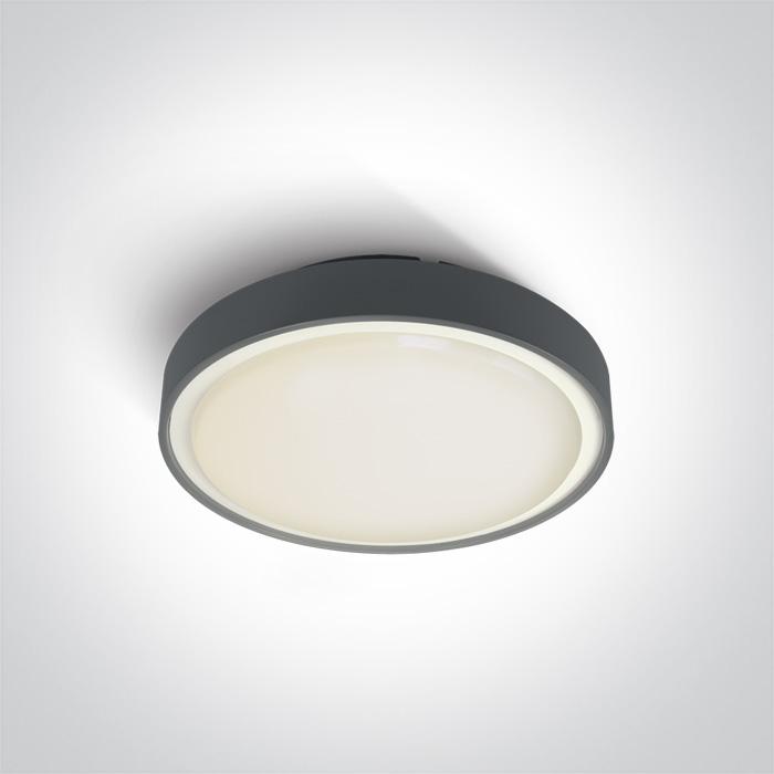 ANTHRACITE LED PLAFO 24w WW IP65 230v.