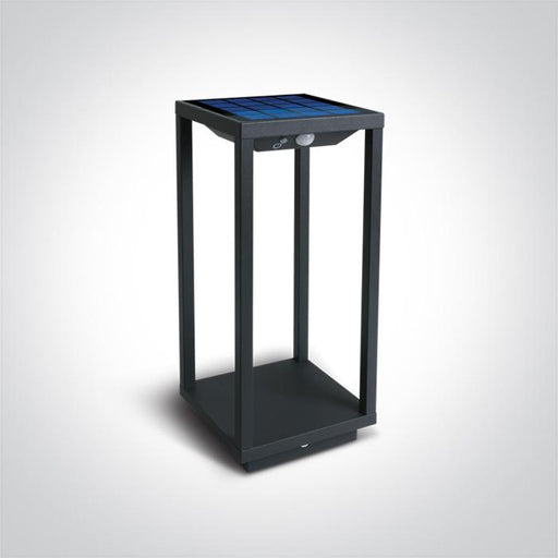 SOLAR ANTHRACITE LED 2,2W WW IP54 SPIKE SENSOR.