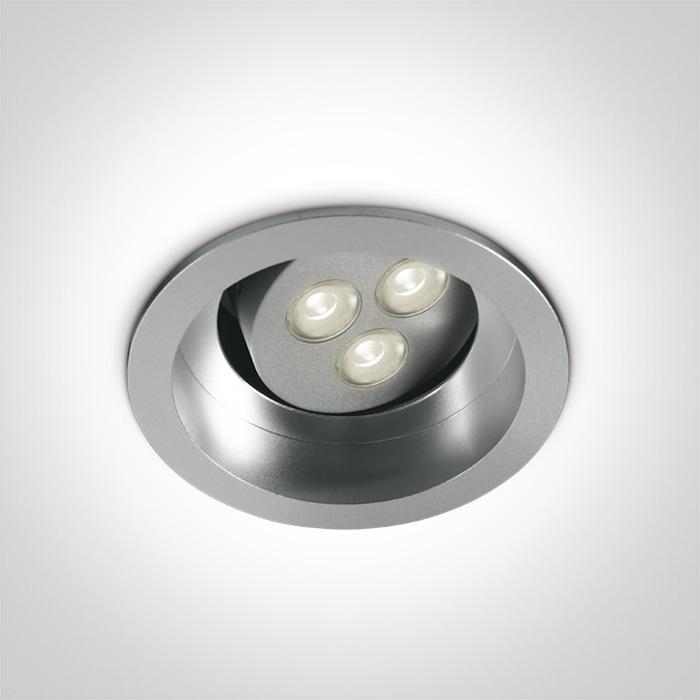 GREY LED 3w CW SEMI-TRIMLESS 350mA.