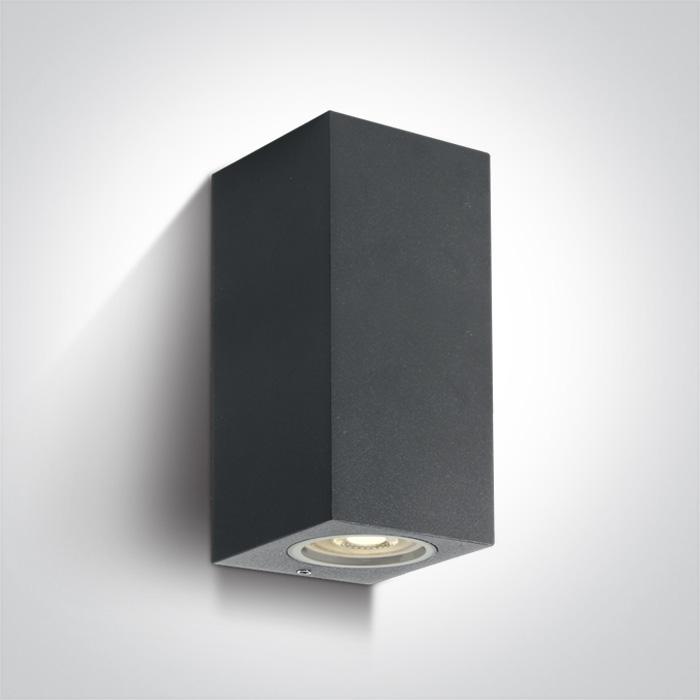 ANTHRACITE WALL LIGHT GU10 2x10W IP65.