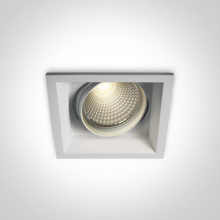 WHITE COB LED 20w WW 36d IP20 SEMI-TRIMLESS + DRIVER 230v.