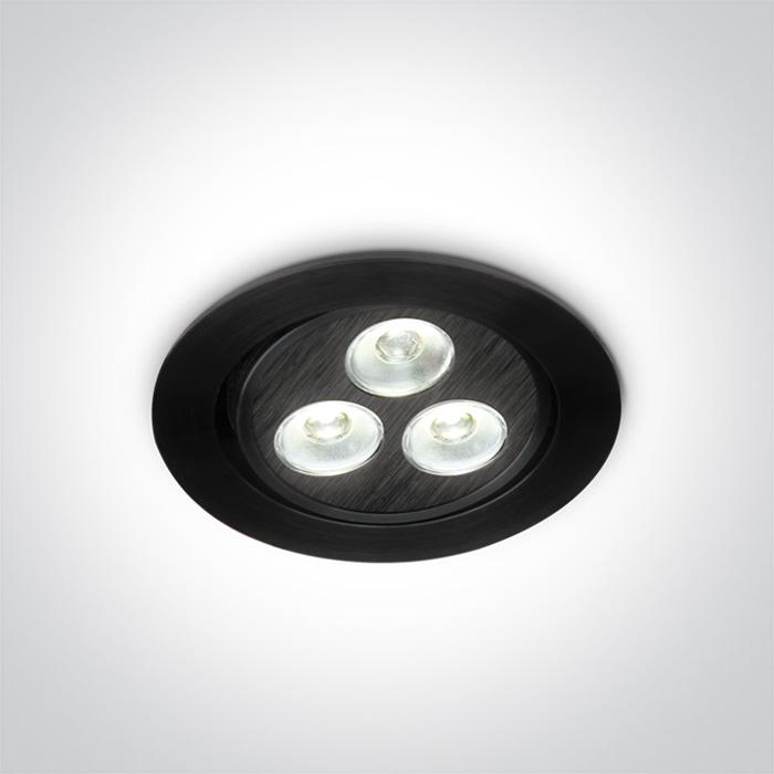 BLACK LED DL 3w 35d 350mA.