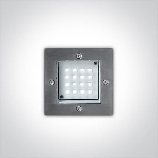 S/STEEL WALL RECESSED RED 1,6w IP54 230v.