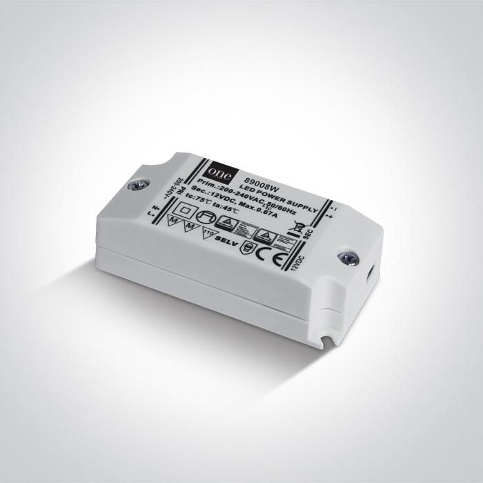 LED DRIVER 12V DC 0-8W IP20 INPUT 230v.