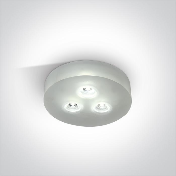 GLASS RECESSED 3x1w WW 350mA.