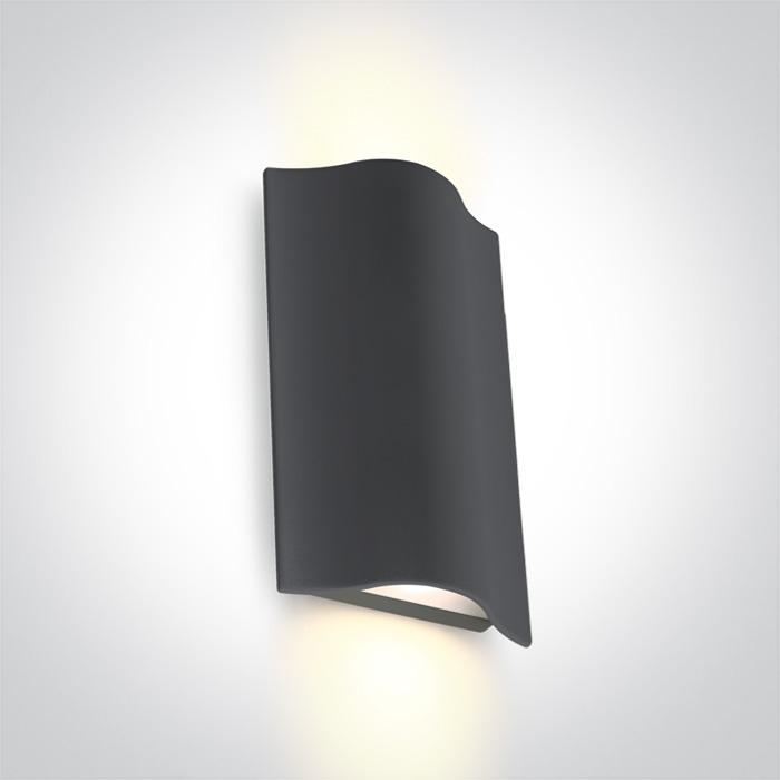 ANTHRACITE WALL LED 2x6W WW IP54 230V.