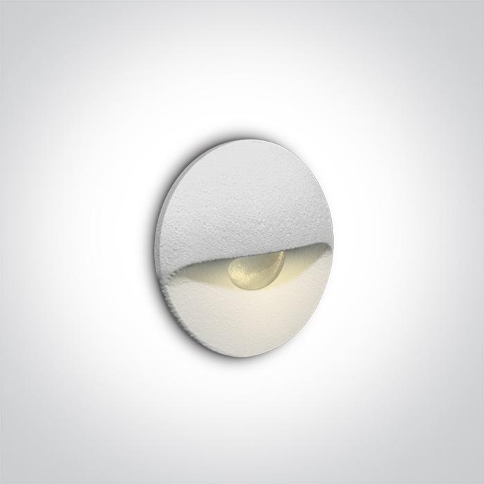 WHITE RECESSED 1W WW IP20 350mA DARK LIGHT.