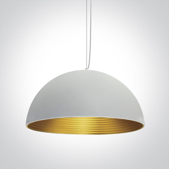 WHITE E27 25W BRASS REFLECTOR.