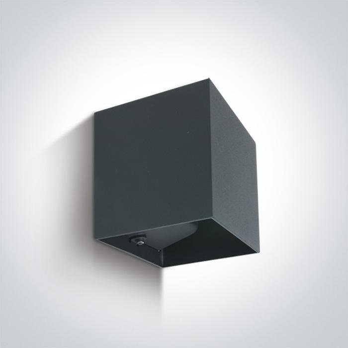 ANTHRACITE WALL LED 2x3W WW IP54 DARK LIGHT 100-240V.