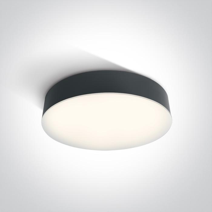 ANTHRACITE LED PLAFO 21W CW IP65 230V.