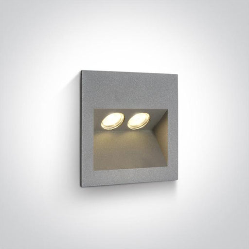 GREY IP65 LED 2x1w WW 100-240V.