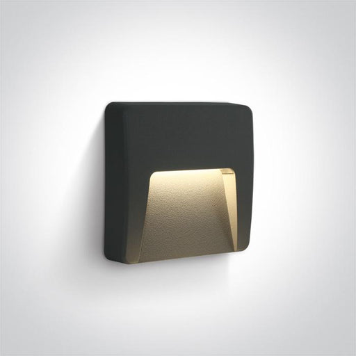 ANTHRACITE LED WALL LIGHT 3W WW DARK LIGHT IP65 230V.