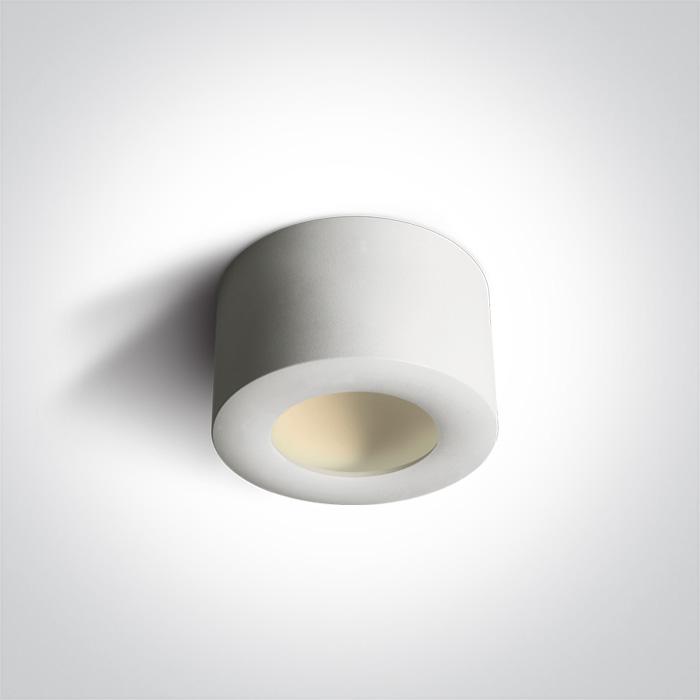 WHITE CYLINDER LED 8W WW 230V DARK LIGHT.