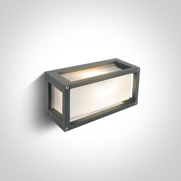 GREY LED 7W WALL LIGHT WW IP54 230V.