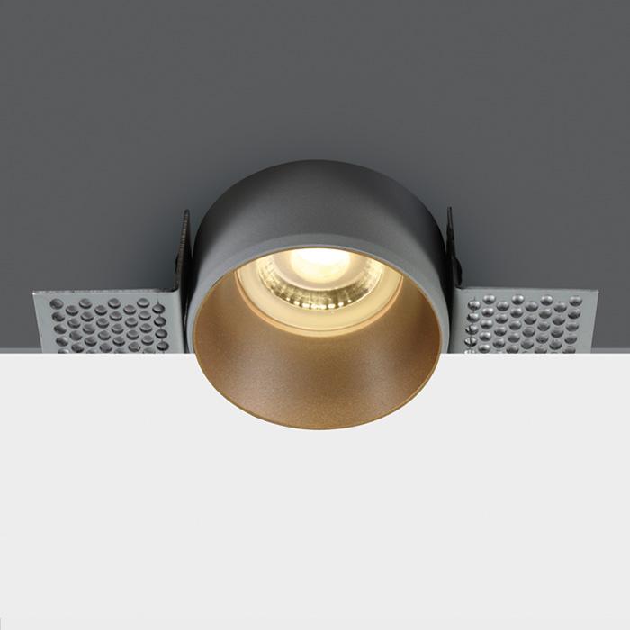 BRASS TRIMLESS GU10 10W DARK LIGHT.