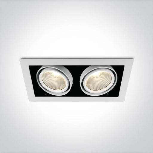 WHITE COB LED 2x30W WW 38deg 230V.