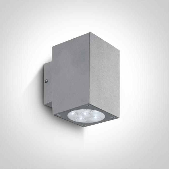 GREY LED 2x3W DL IP54.