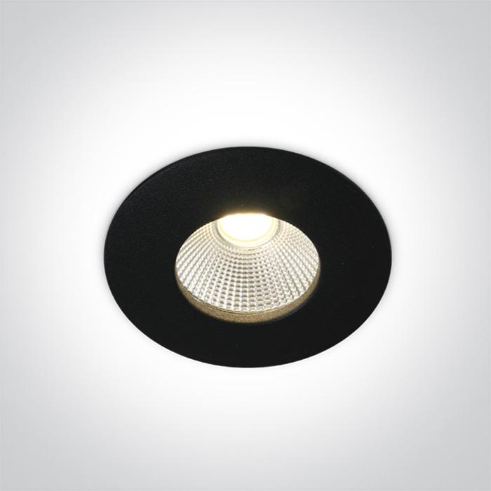 BLACK COB LED 12w WW 700mA 40deg IP65 DARK LIGHT.