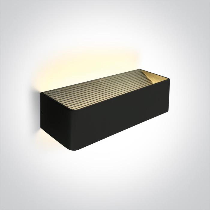 BLACK WALL LIGHT LED 12W WW IP20 230V.