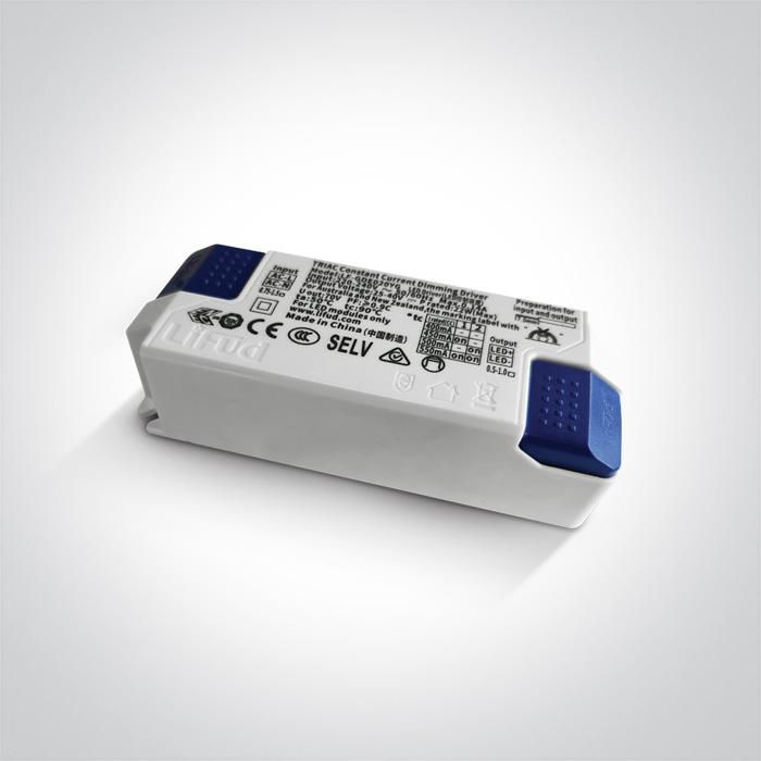 LED TRIAC DIMMABLE DRIVER 400/450/500/550mA 25-40v IP20 INPUT 230v.