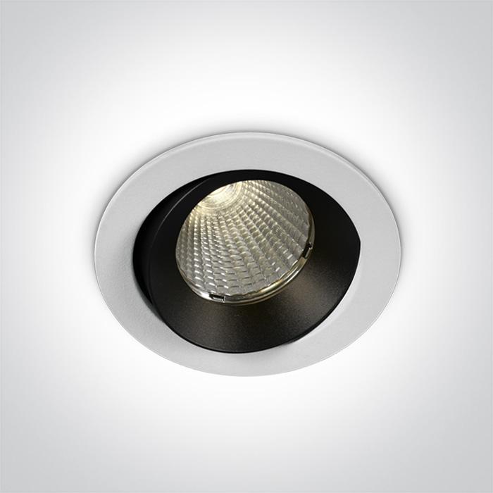 WHITE COB LED 12W WW 40deg 700mA IP65 DARK LIGHT.