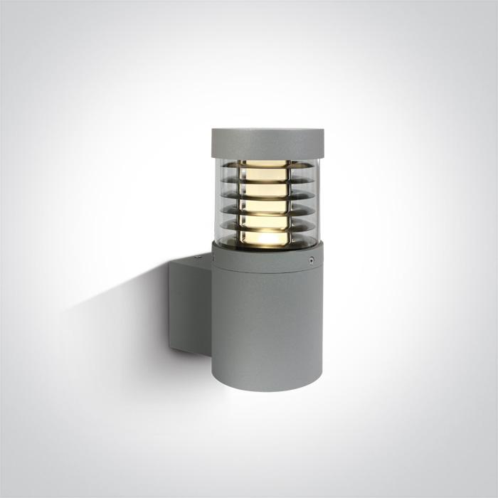 GREY LED WALL LIGHT 12w WW IP54 100-240v.
