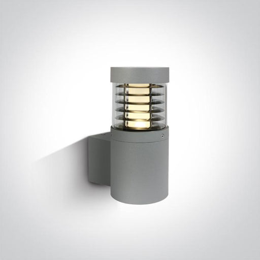 GREY LED WALL LIGHT 12w WW IP54 100-240v.