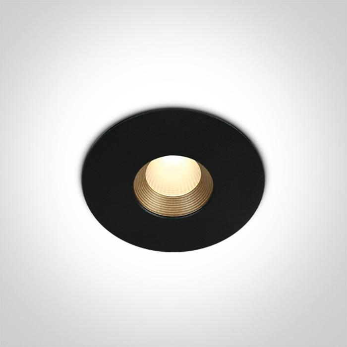 BLACK COB LED 8W WW 36deg IP54 230v DARK LIGHT.