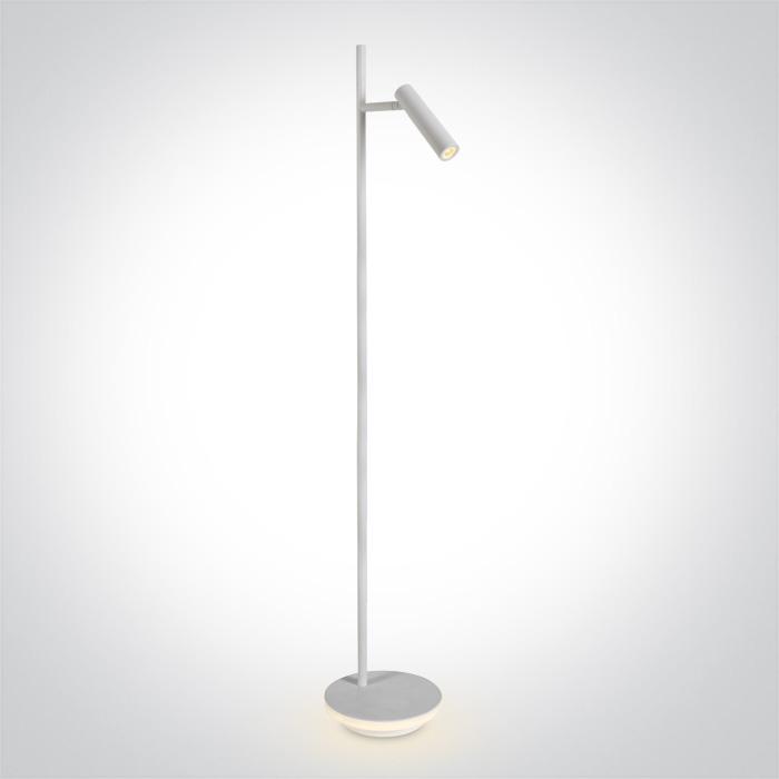 WHITE LED READING 3W + 8W BASE WW FLOOR LAMP IP20 230v.