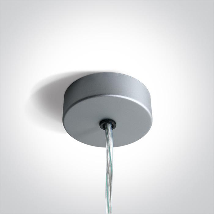 GREY ROUND SUSPENSION BASE FOR PROFILES.