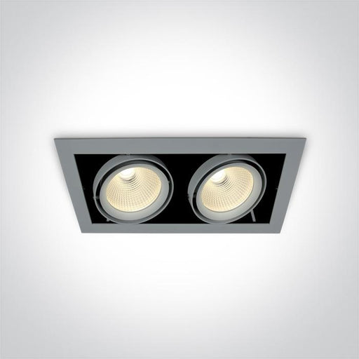 GREY COB LED 2x20W WW 36deg 230V.
