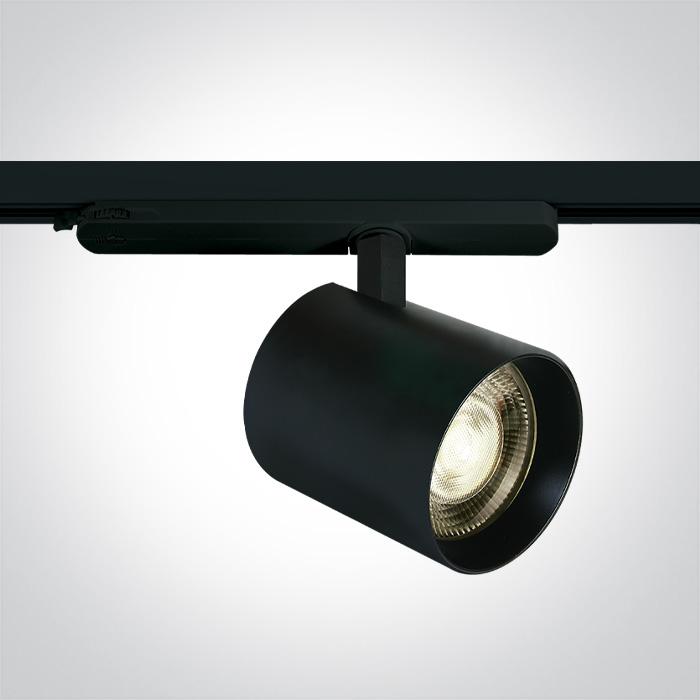 BLACK TRACKSPOT 35W WW 38deg IP20 230V TRIAC DIMMABLE